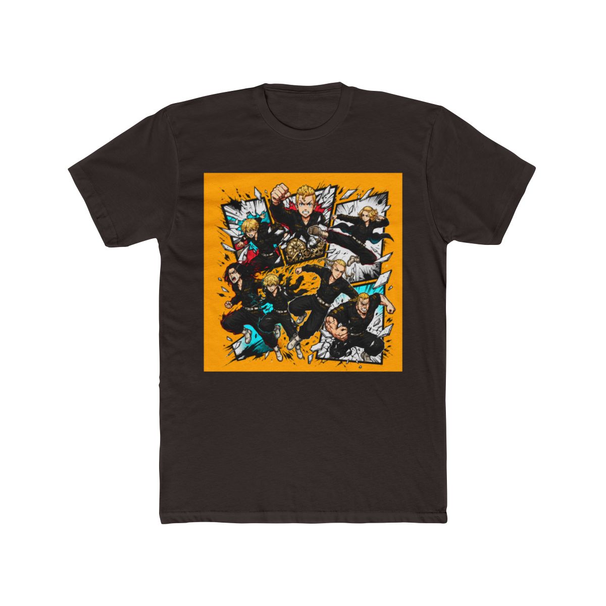 Tokyo Revengers Characters Bursting Through Panels T Shirt - alternate angle 3, merchandise