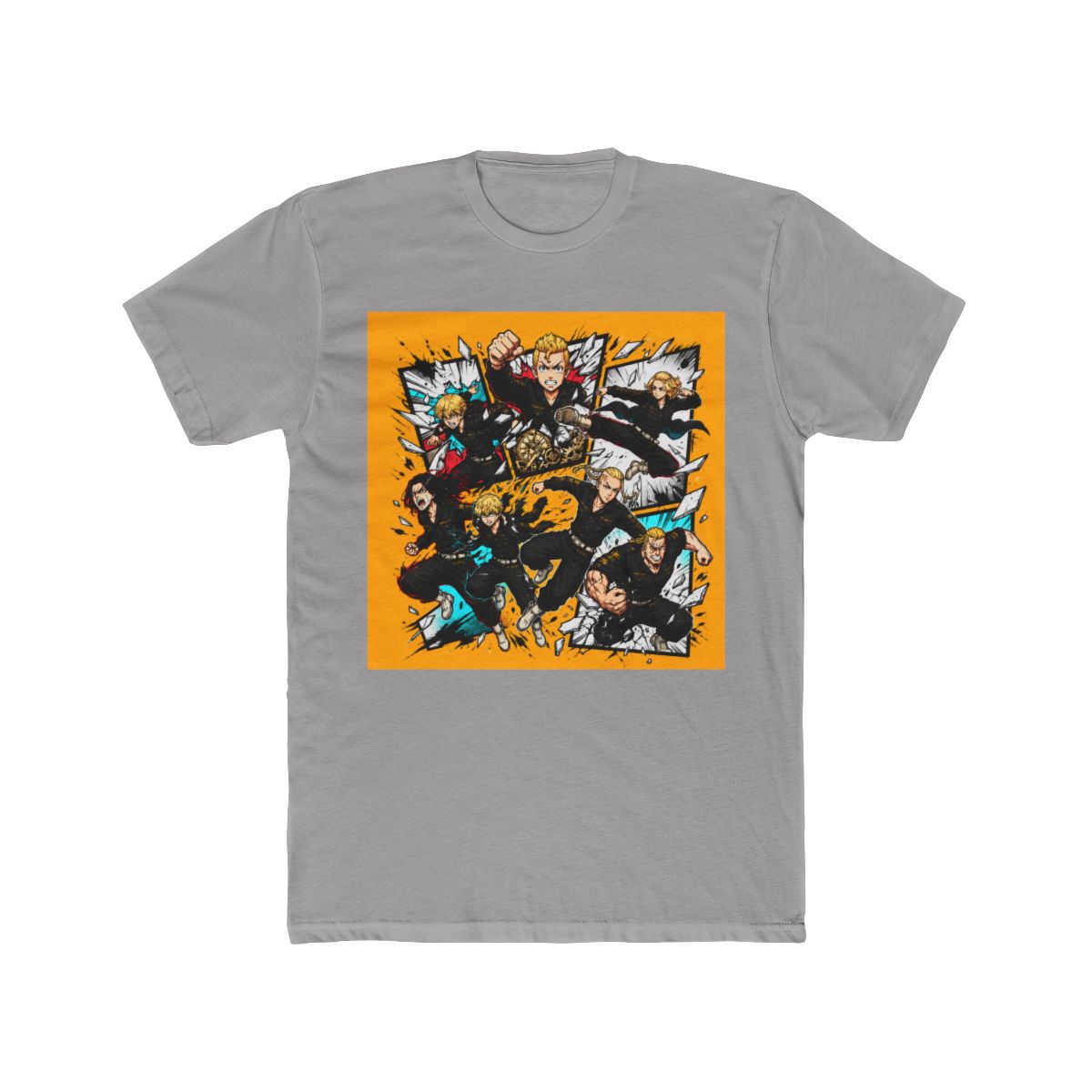 Tokyo Revengers Characters Bursting Through Panels T Shirt - alternate angle 2, merchandise