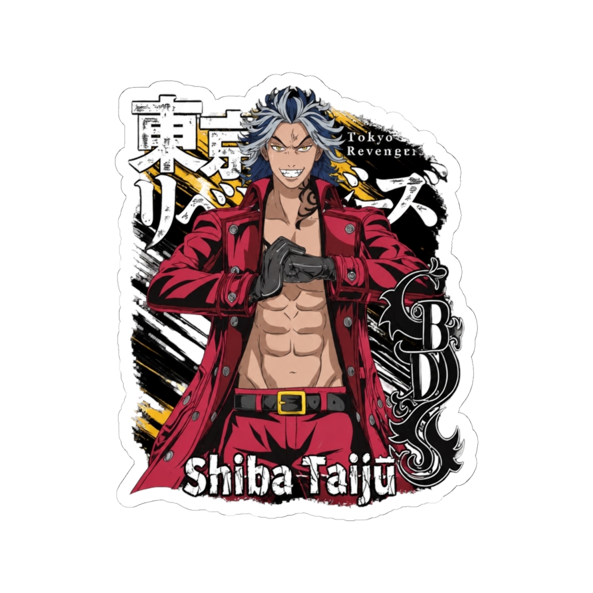 Shiba-Taiju Tokyo Revengers Revengers Anime Manga Fan Sticker - alternate angle 1, merchandise