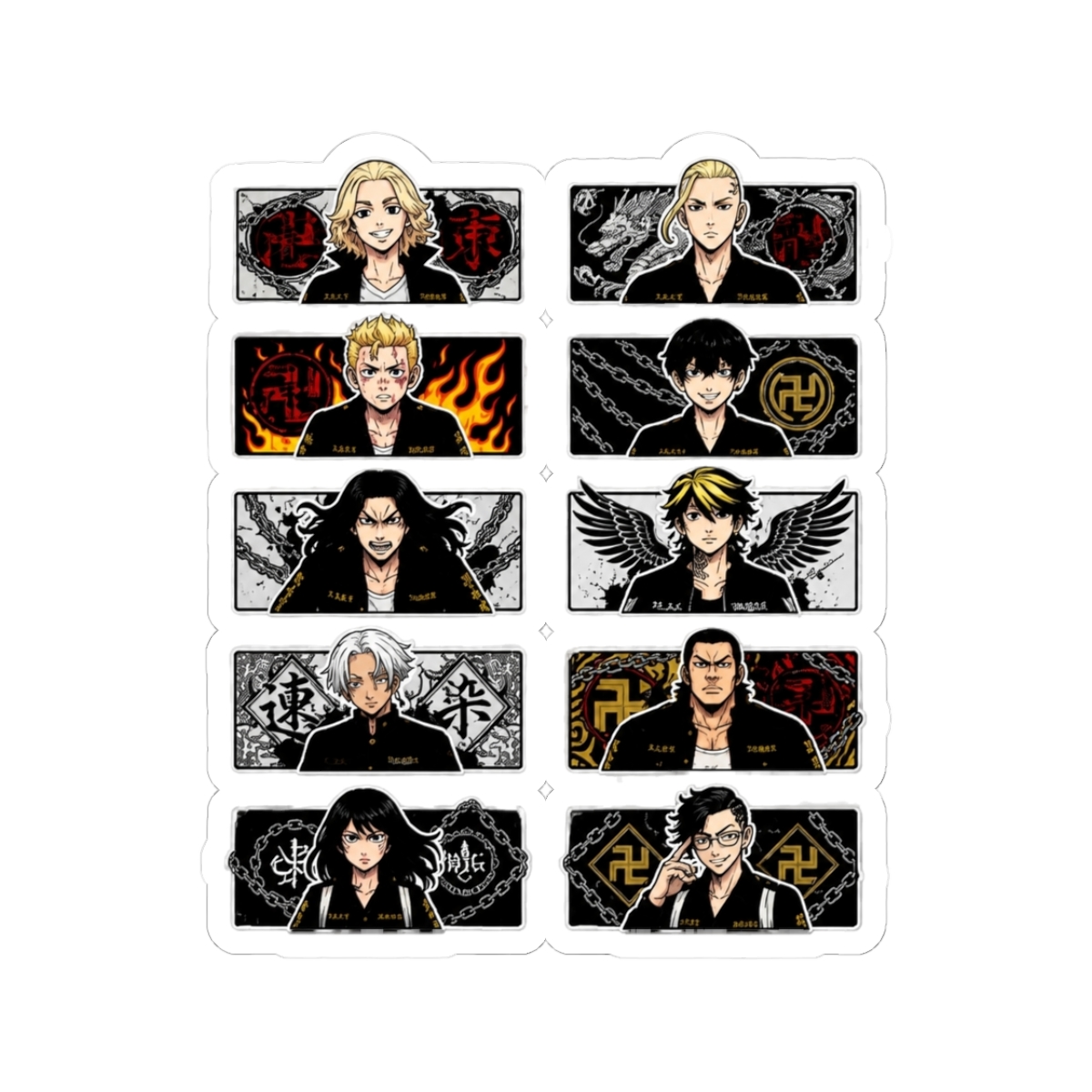 Tokyo Revengers Biker Insignias Sticker