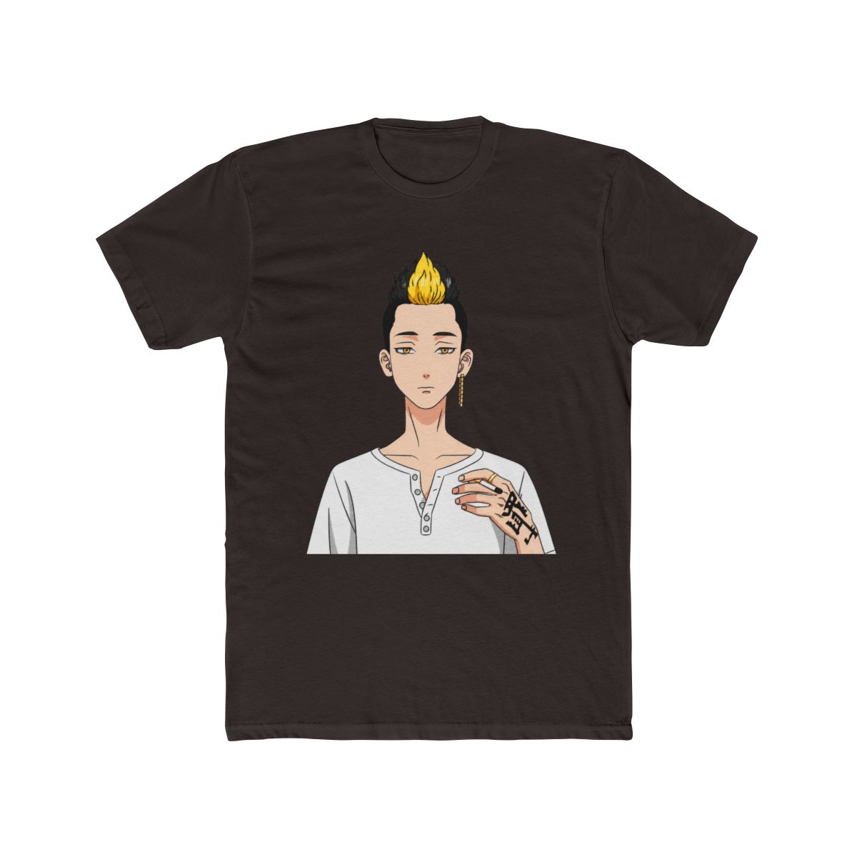 Hanma Tokyo Revengers Yellow Flame Look T Shirt - alternate angle 2, merchandise