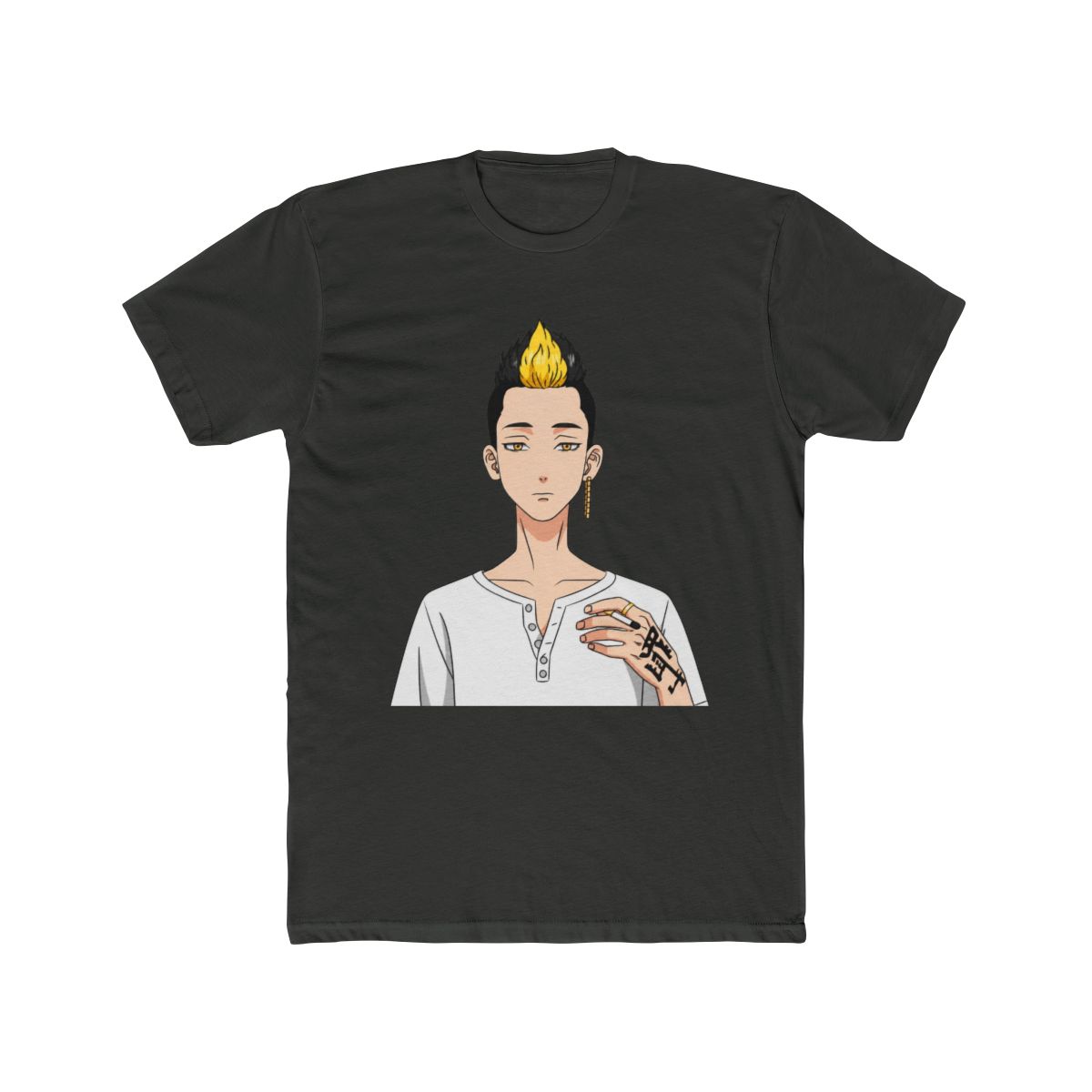 Hanma Tokyo Revengers Yellow Flame Look T Shirt - alternate angle 5, merchandise