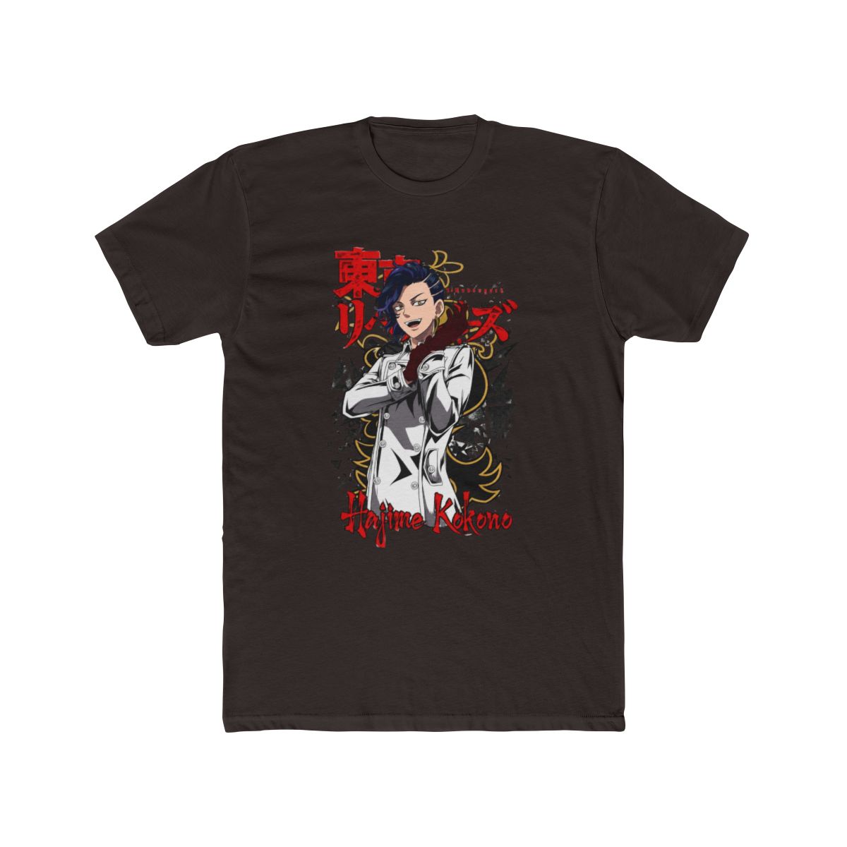 Hajime Kokonoi White Uniform Smiling Art T Shirt | Tokyo Revengers - alternate angle 2, merchandise