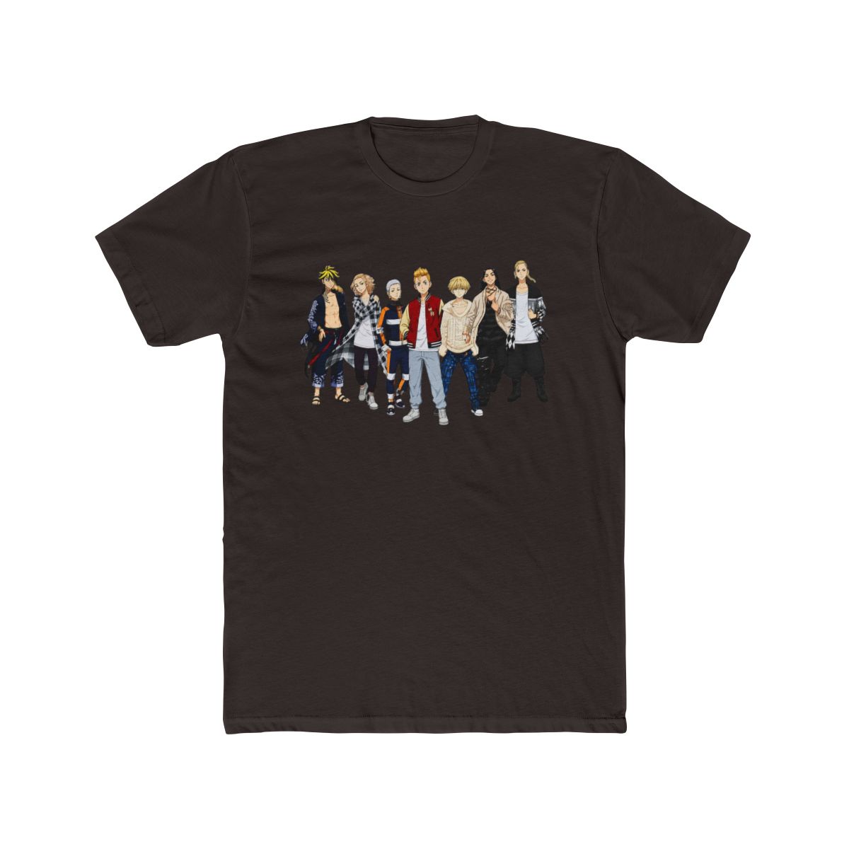 Tokyo Revengers Character Group Shot Adult T Shirt Fundom XL - alternate angle 2, merchandise