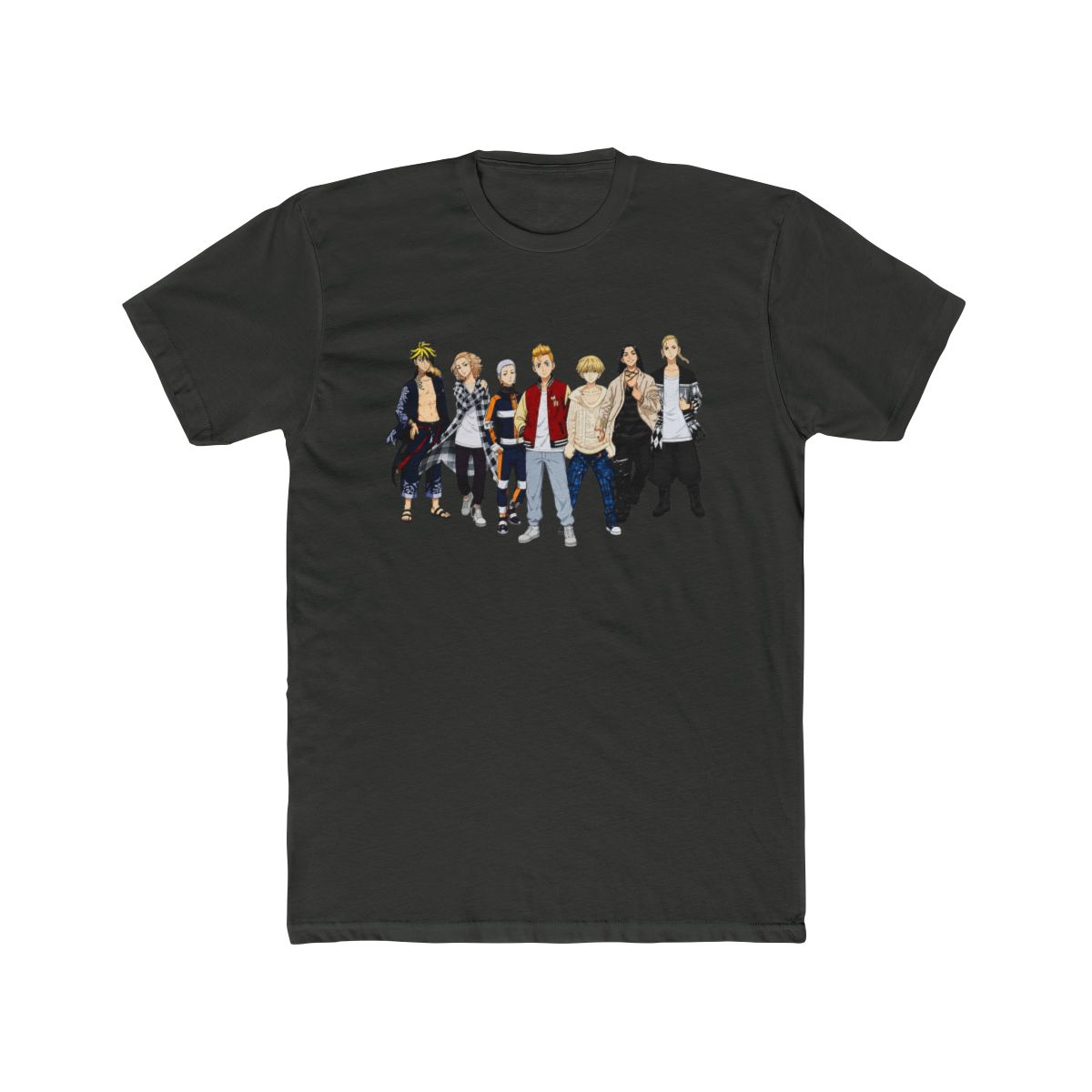 Tokyo Revengers Character Group Shot Adult T Shirt Fundom XL - alternate angle 5, merchandise