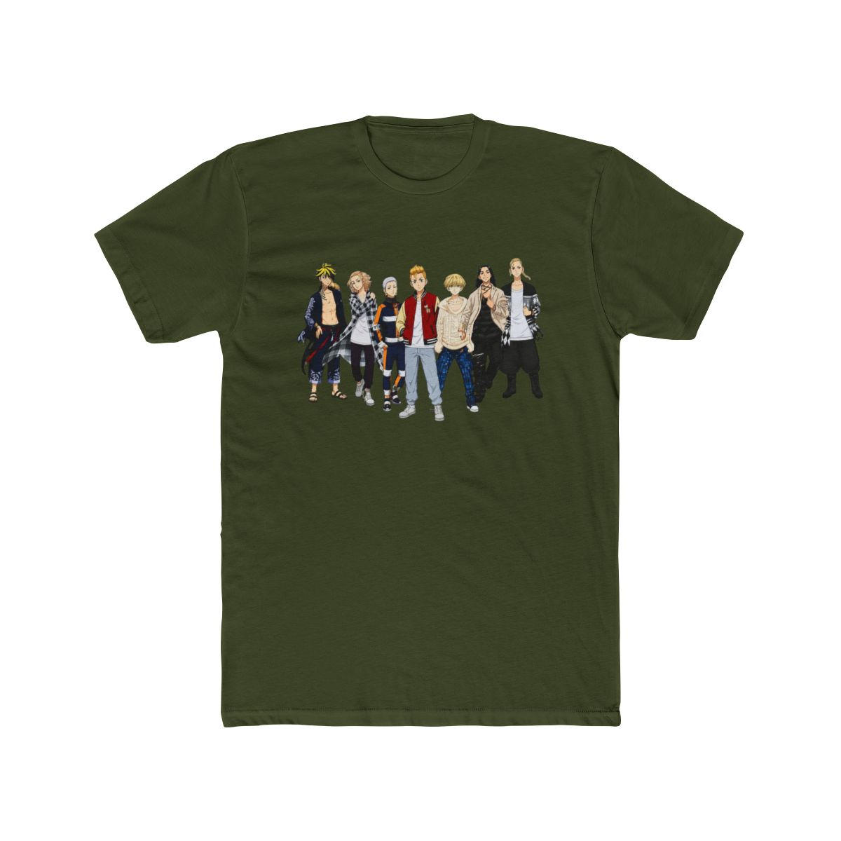 Tokyo Revengers Character Group Shot Adult T Shirt Fundom XL - alternate angle 4, merchandise