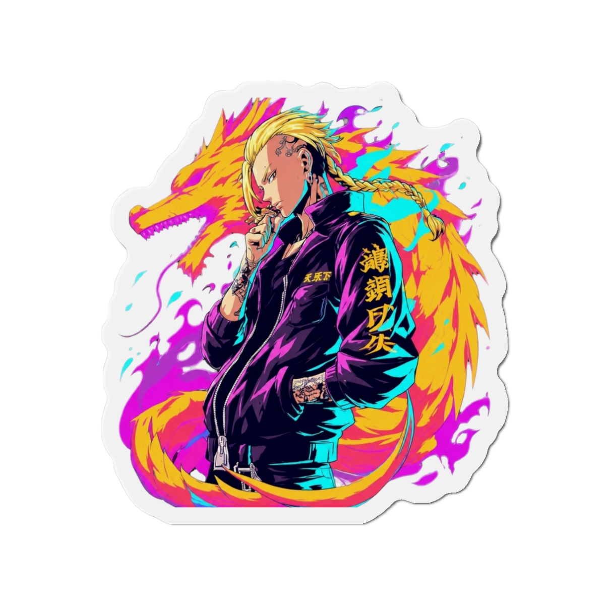 draken tokyo revengers Neon? Tokyo Revengers Magnet - alternate angle 1, merchandise
