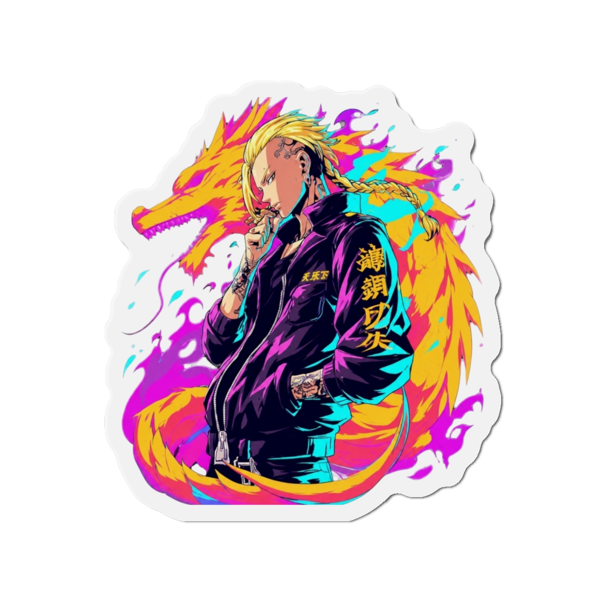 draken tokyo revengers Neon? Tokyo Revengers Magnet - alternate angle 2, merchandise