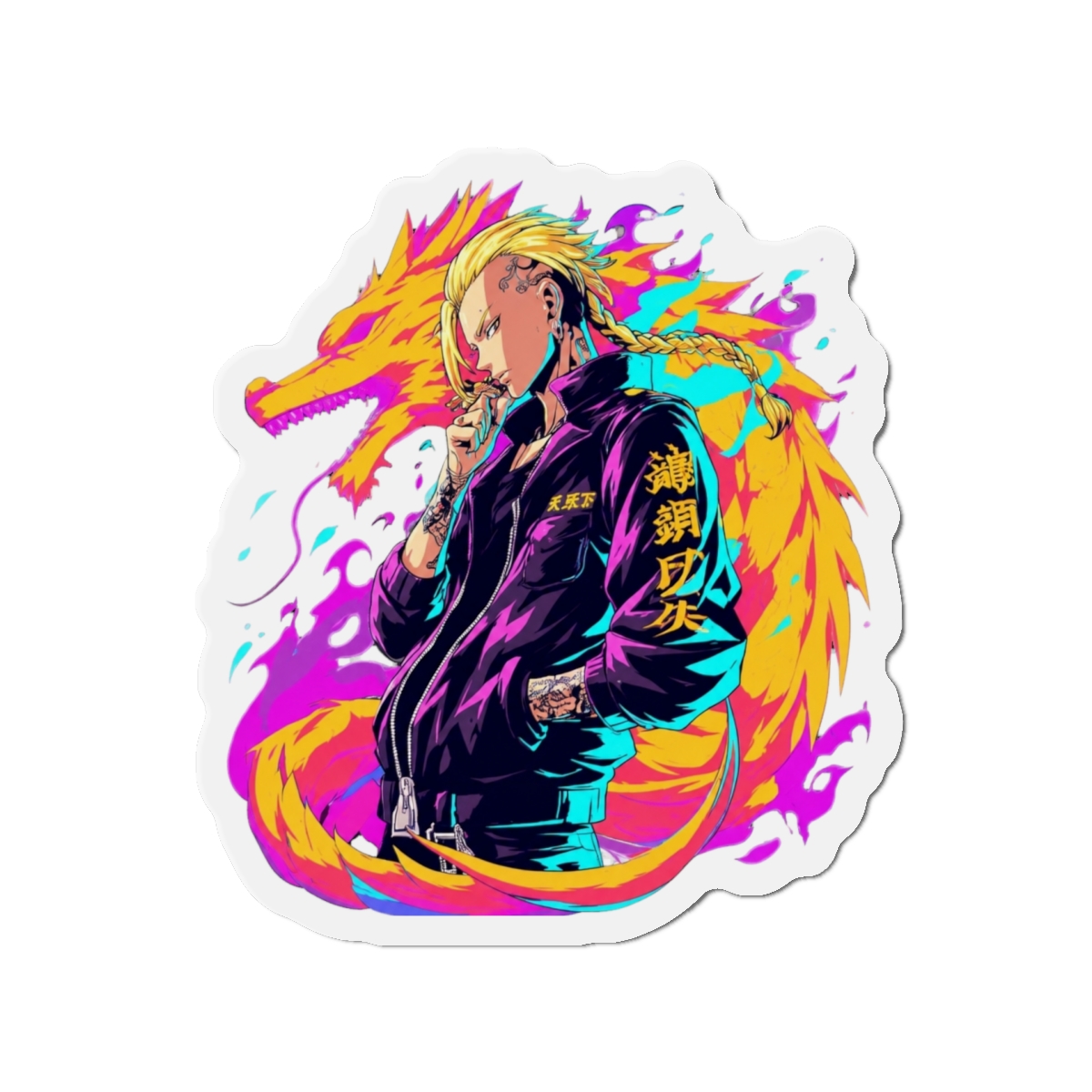 draken tokyo revengers Neon? Tokyo Revengers Magnet - alternate angle 3, merchandise