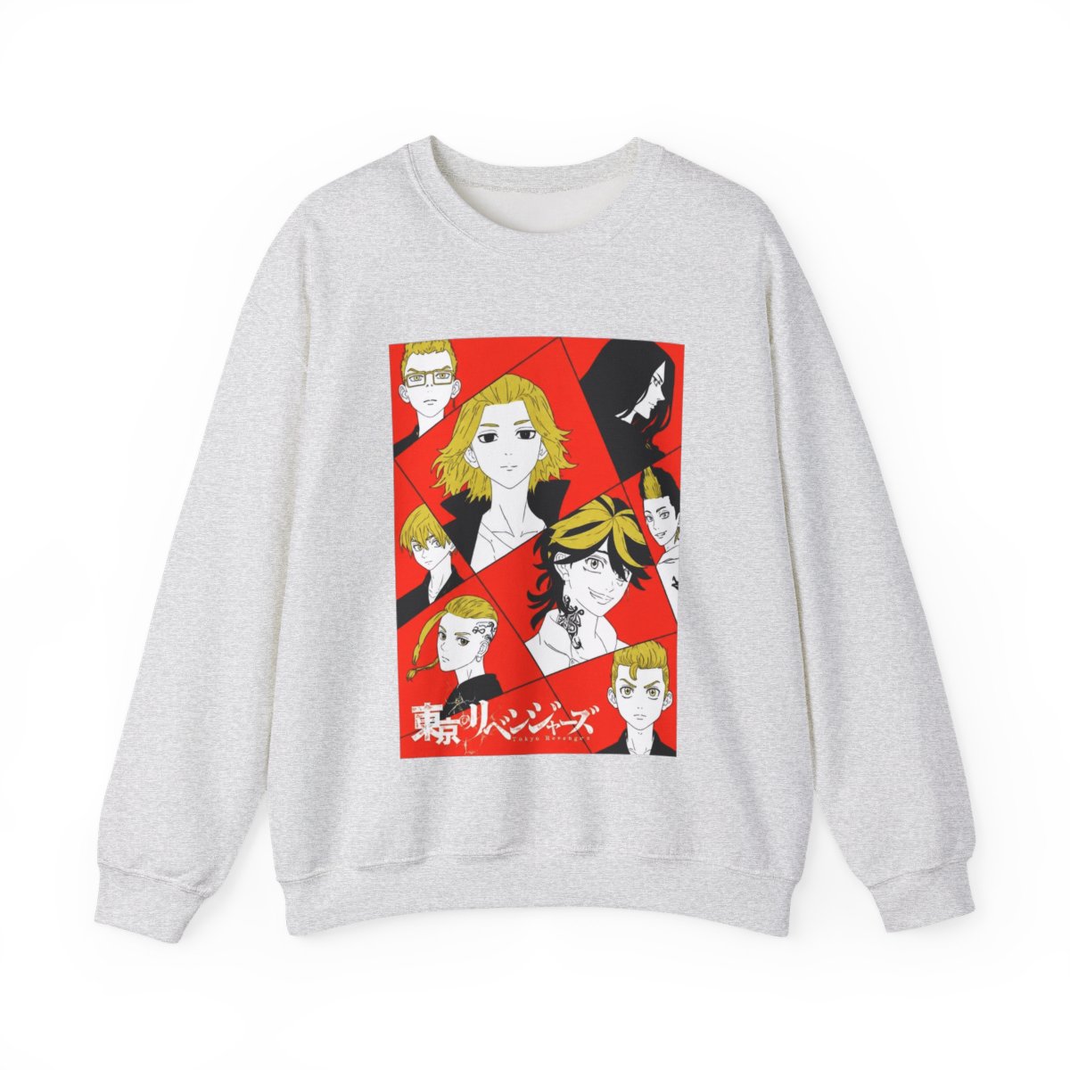 Tokyo Revengers - Red Panel Character Crewneck - alternate angle 2, merchandise