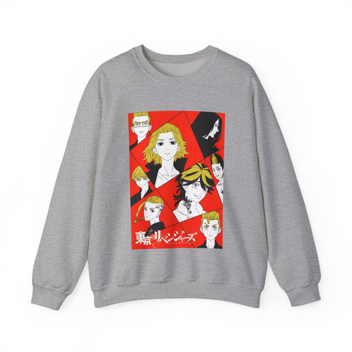Tokyo Revengers - Red Panel Character Crewneck - alternate angle 5, merchandise