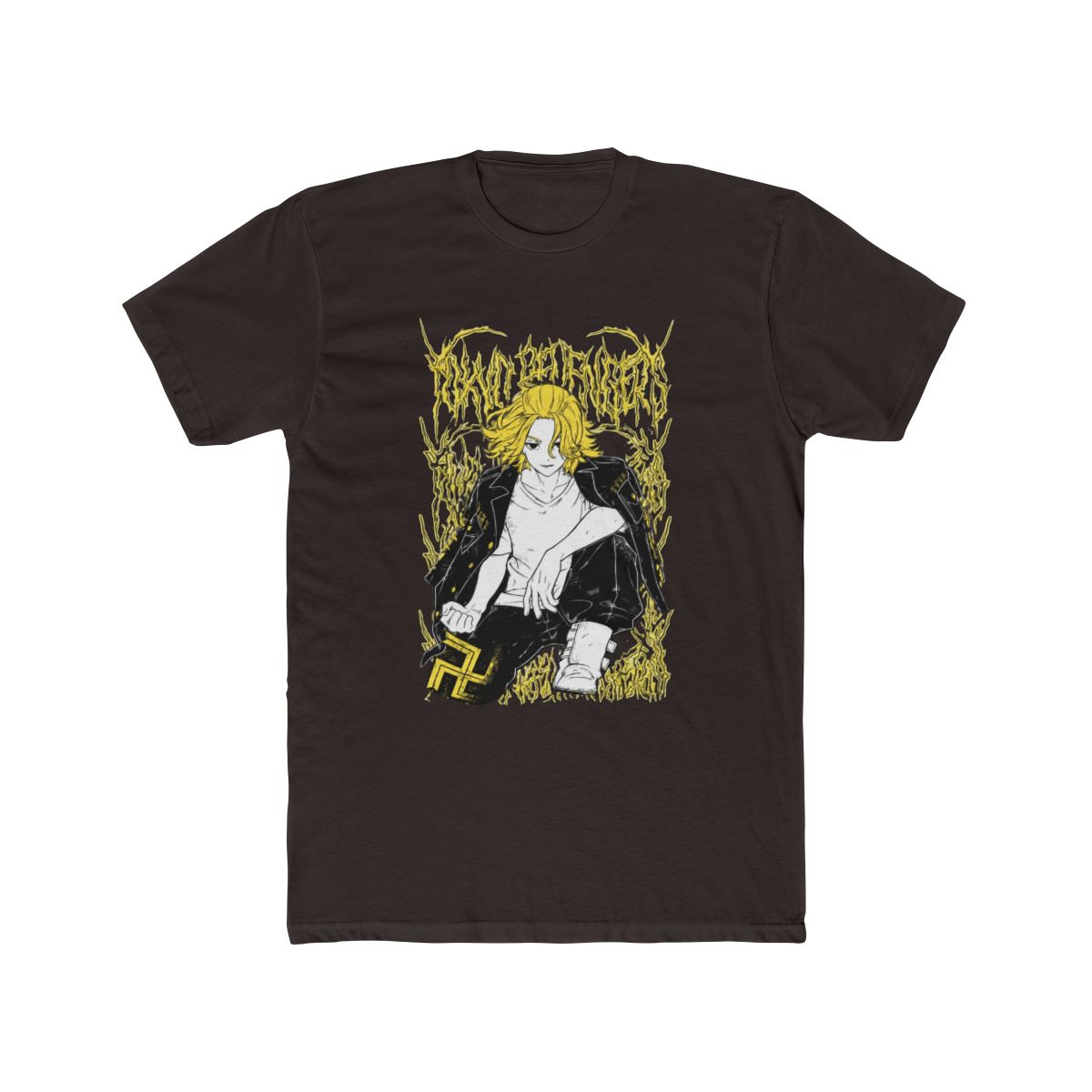 Tokyo Revengers Mikey Manjiro Sano Gold Metal T Shirt - alternate angle 2, merchandise